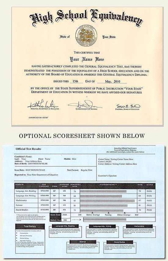Fake Ged Diploma And Transcripts Design 3