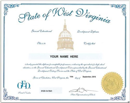 (image for) Fake West Virginia GED