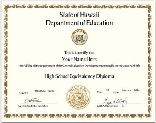 (image for) Fake Hawaii GED