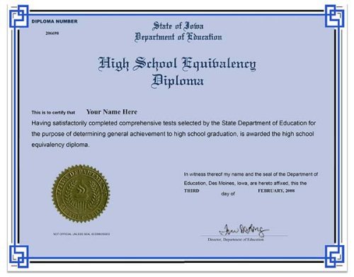 (image for) Fake Iowa GED