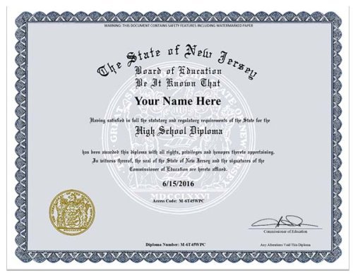 (image for) Fake New Jersey GED