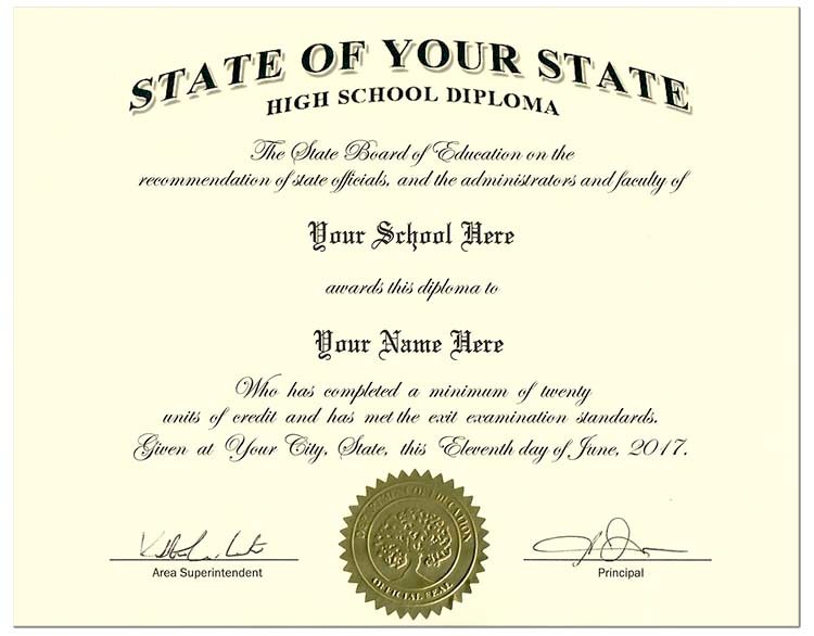 High School Diploma Style 2 Fake High School Diploma Style 2 Fake