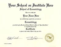 Fake Diplomas, Fake Cosmetology Certificates